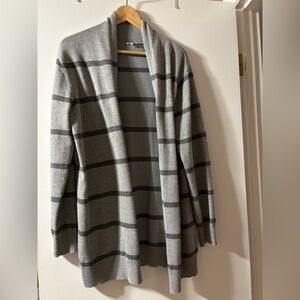 Vila Milano Gray Striped Cardigan